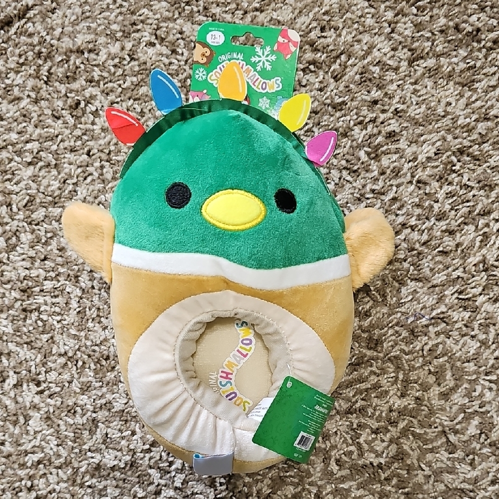 NWT Squishmallows Festive Duck Christmas Slippers Size 13-1 Unisex